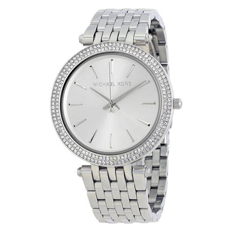 michael kors black and silver watch|michael kors watch silver women's.